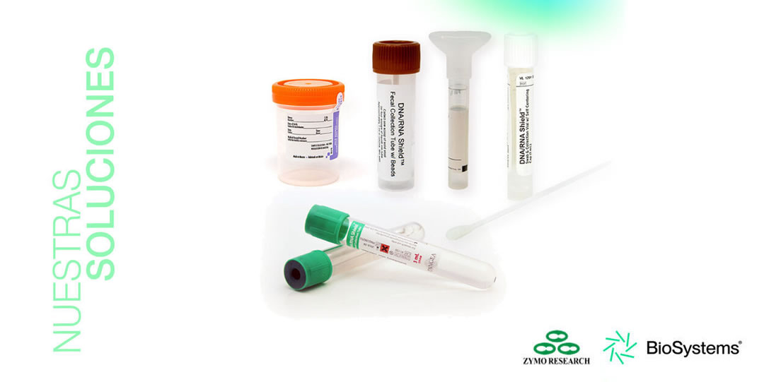 Zymo Research ofrece la línea de productos "Recolección y Preservación de Muestras"